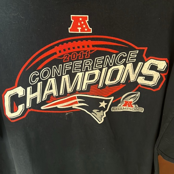 NFL Team Apparel New England Patriots 2011 Conference Champions Short Sleeve Tee - Picture 3 of 5